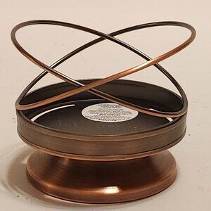 RETRO Bath & Body Works brushed bronze 3-wick candle holder Italian Ciao BNWT
